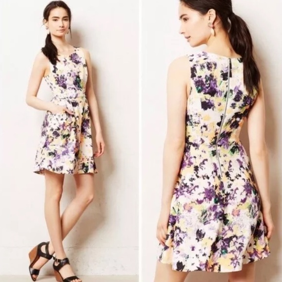 Anthropologie Dresses & Skirts - Maeve Neon Floral A Line Dress